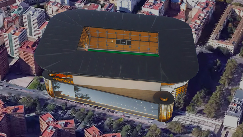 Una cubierta que corona Mestalla